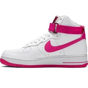 RARE** Nike Air Force 1 High White Fuchsia Pink 8